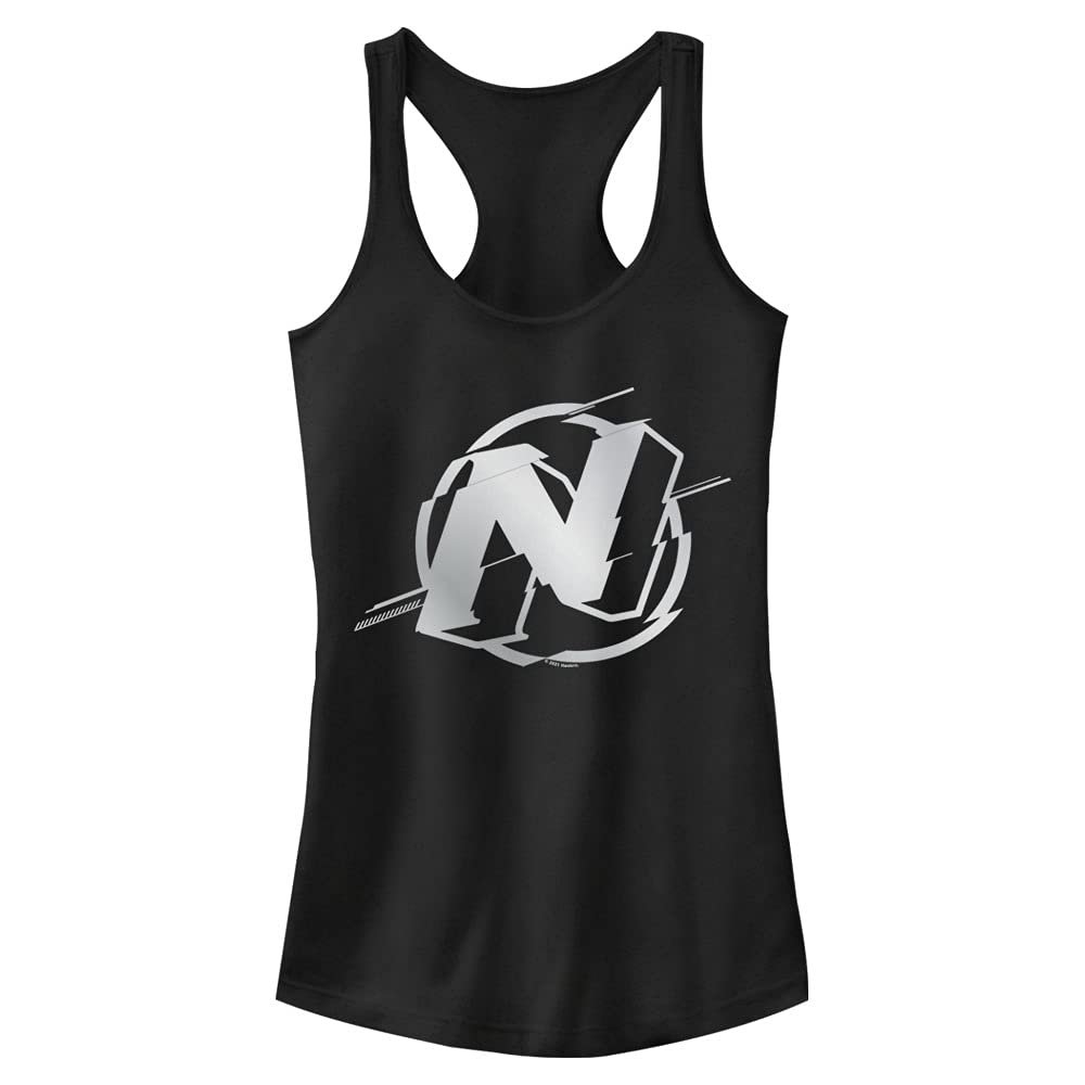 Hasbro Nerf Nerf Glitch Slim Fit, Scoop Hem Racerback Tank Black