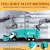 FUBARBAR Metal Garbage Truck Toy Model  1:43 Diecast Recycling Waste Transport Truck with Trash Bin, Pull Back Model Car Toy for Kids Boys (Blue) view 4