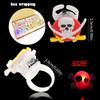 DIYASY Halloween Light Up Rings for Kids,50 Pcs LED Flashing Ring Toys for Halloween Kids Party Favors Prizes and Goodie Bag Fillers view 2