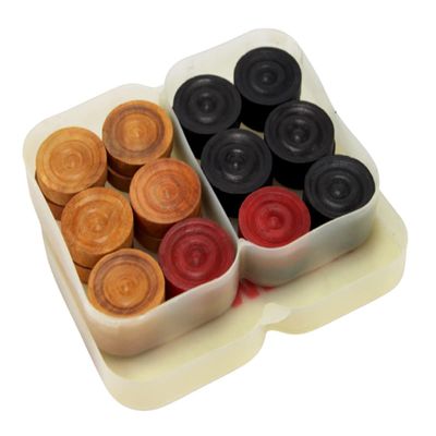 StonKraft Wooden Carrom Coins Pieces with Plastic Box (No Striker) - 24 Coins Pieces (only Pieces)