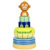 Orange Tree Toys: Stacking Ring: Jungle Animals - Wooden Colorful Stacking Puzzle Toy, Size & Motor Skills Developmental Toy, Toddler & Kids, Ages 1+ view 1