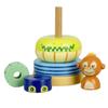 Orange Tree Toys: Stacking Ring: Jungle Animals - Wooden Colorful Stacking Puzzle Toy, Size & Motor Skills Developmental Toy, Toddler & Kids, Ages 1+ view 2