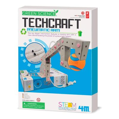 4M 403443 Green Science-Techcraft Pneumatic Arm, Mixed Colours