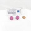 Purple Faux Metal Jacket Dice with Uncolored Numbers D6 16mm (5/8in) Pack of 2 Wondertrail view 2