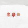 Red Nebula Luminary Dice with Silver Numbers 16mm (5/8in) D6 Set of 2 Wondertrail view 1