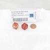 Red Nebula Luminary Dice with Silver Numbers 16mm (5/8in) D6 Set of 2 Wondertrail view 2