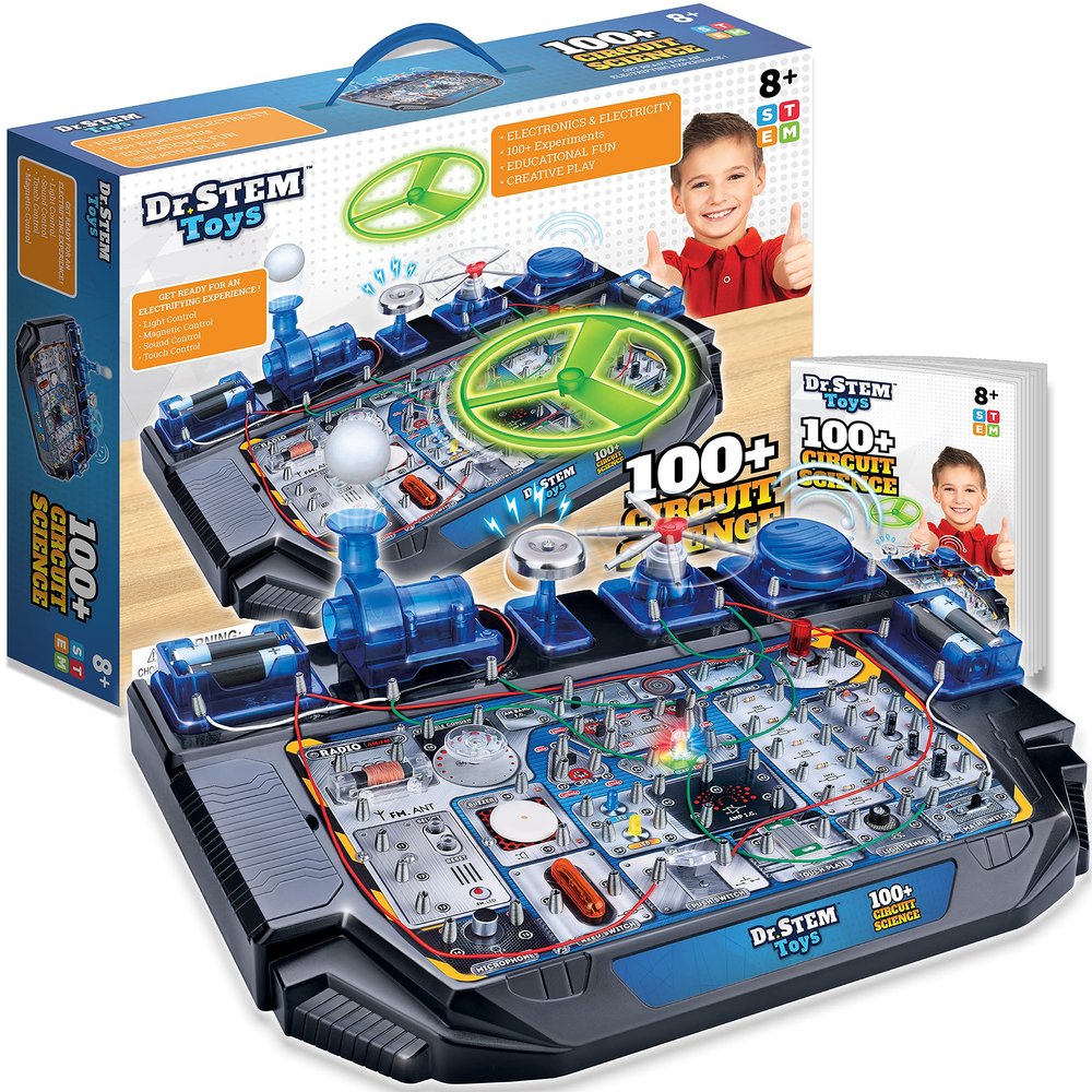 Dr. STEM Toys Circuit Science Kit, Includes Over 100 Electrical Experiments with Lights, Sounds, and Action - for Boys and Girls Ages 8+