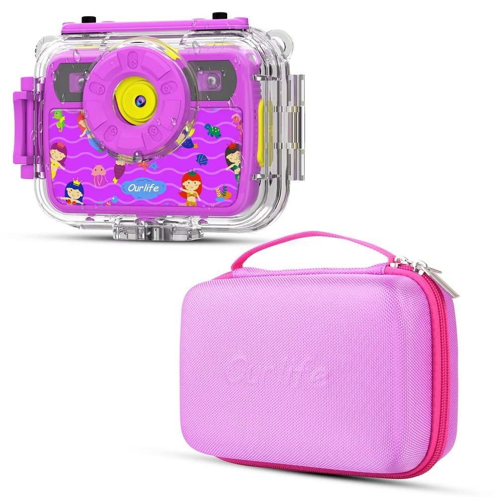 Ourlife Kids Camera Gift for 3-12 Years Old Boys and Girls, 1080P Kids Digital Camera with Portable Case, Video Waterproof Camera Toys for Children's Day/Birthday/Christmas