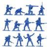 BMC Plastic Army Women - 36pc Blue Female Soldier Figures - Made in USA view 3