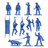 BMC Plastic Army Women - 36pc Blue Female Soldier Figures - Made in USA view 4