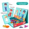 Toi Kids Magnet Toys Magnetic Jigsaw Puzzle Boxes with Game Board for Kids Ages 3-8, Preschool Tabletop Toy for Toddlers, Portable Travel Game, Dressing view 3