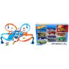 Ultimate Hot Wheels Crashing Action with the Criss Cross Crash Track Set! [Amazon Exclusive] & Set Of 10 1:64 Scale Toy Trucks And Cars For Kids And Collectors (Styles May Vary) [Amazon Exclusive] view 1