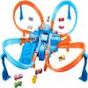 Ultimate Hot Wheels Crashing Action with the Criss Cross Crash Track Set! [Amazon Exclusive] & Set Of 10 1:64 Scale Toy Trucks And Cars For Kids And Collectors (Styles May Vary) [Amazon Exclusive] view 2