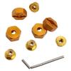 GDOOL 12mm Wheel Hex Hubs Drive Adapter 5mm Thick & Flange M4 Lock Nuts Aluminum for Redcat Axial HSP WLtoys Himoto RC Truck Model Car Upgrade Parts (Gold) view 4