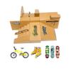 Skate Park Kit, Finger Skateboard Ramp Set -1 Finger Bike -3 Finger Skateboards -1 pair of skates and 8PCS Skate Parks for Finger Skateboard Ultimate Parks Training Props and Finger Toys view 1