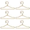 50Pcs Mini Clothes Hangers Metal Doll Clothes Dress Outfit Holders Wire Rack Stand for Miniature Dollhouse Gown Closets Toys Bedroom Accessories Golden 40mm view 1