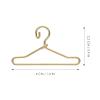 50Pcs Mini Clothes Hangers Metal Doll Clothes Dress Outfit Holders Wire Rack Stand for Miniature Dollhouse Gown Closets Toys Bedroom Accessories Golden 40mm view 2