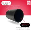 Luck Lab Black Leather Dice Stacking Cup with 5 Serialized Razor Edge 19 mm Casino Dice - Pro Straight Cup for Stacking and Magic Tricks (Red Dice) view 2