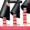 Luck Lab Black Leather Dice Stacking Cup with 5 Serialized Razor Edge 19 mm Casino Dice - Pro Straight Cup for Stacking and Magic Tricks (Red Dice) view 4