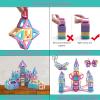 ASOK 3D Castle Magnetic Building Tiles 160pcs Development & Educational Magnetic Blocks Toys for Boys and Girls Ages 3 4 5 6 7 8 Years Old Macaron Color Learning Toys Gifts for Children Kids view 4