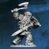 Arbazd Two Axes Dwarven Warrior Figure Kit 28mm Heroic Scale Miniature Unpainted First Legion view 1