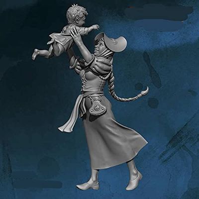 Mother with Baby Figure Kit 28mm Heroic Scale Miniature Unpainted First Legion