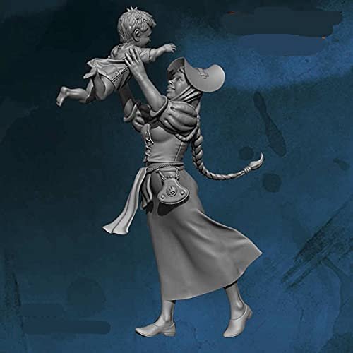 Mother with Baby Figure Kit 28mm Heroic Scale Miniature Unpainted First Legion