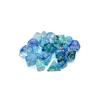 Oceanic Nebula Luminary Dice with Gold Numbers 16mm (5/8in) Set of 7 Chessex, Blue view 2
