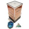 Oceanic Nebula Luminary Dice with Gold Numbers 16mm (5/8in) Set of 7 Chessex, Blue view 4