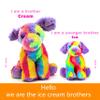 16'' Candy Labrador Plush, Soft Cuddly Puppy Dog Stuffed Animal, Large Stuffed Dog with Colorful Fur, Mother's Day, Birthday, for Kids, Pets, Girls view 2