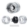 RC-Hub 4Pcs Aluminum Alloy Rear Wheels Rims for 1/14 Tamiya Trailer Tractor Truck RC Car view 4