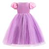 JerrisApparel Girl Princess Costume Tulle Pageant Birthday Party Dress Halloween Cosplay Dress up (Purple with Accessories, 7) view 2