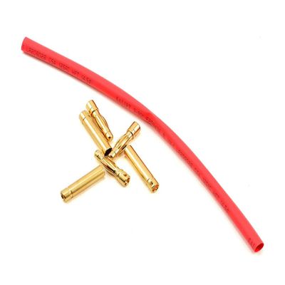 E-fliteA249 FLA249 4mm ggold Connector Set w/Heatshrink (3 Male/3 Female) EFLA24 EFL-A249