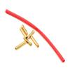 E-fliteA249 FLA249 4mm ggold Connector Set w/Heatshrink (3 Male/3 Female) EFLA24 EFL-A249 view 1