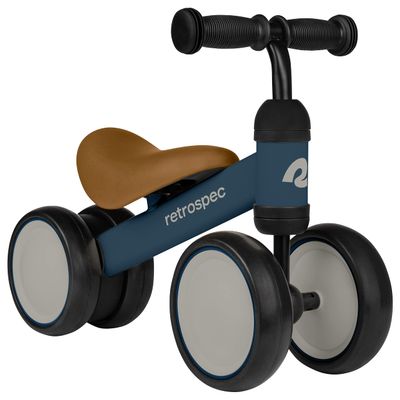 Retrospec Cricket Baby Walker Balance Bike with 4 Wheels for Ages 12-24 Months - Baby Toys & Toddler Toys for 1 Year Olds - Ride On Bicycle - Boys & Girls