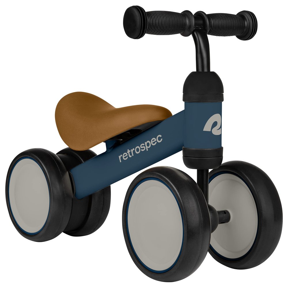 Retrospec Cricket Baby Walker Balance Bike with 4 Wheels for Ages 12-24 Months - Baby Toys & Toddler Toys for 1 Year Olds - Ride On Bicycle - Boys & Girls