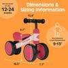 Retrospec Cricket Baby Walker Balance Bike with 4 Wheels for Ages 12-24 Months - Baby Toys & Toddler Toys for 1 Year Olds - Ride On Bicycle - Boys & Girls view 4