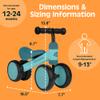 Retrospec Cricket Baby Walker Balance Bike with 4 Wheels for Ages 12-24 Months - Baby Toys & Toddler Toys for 1 Year Olds - Ride On Bicycle - Boys & Girls view 4