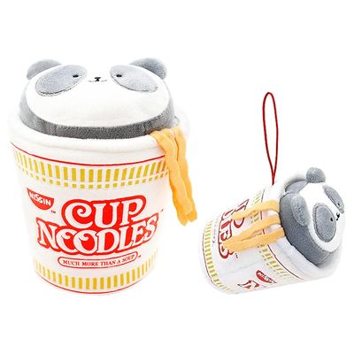 Anirollz Stuffed Animal Plush Toy - Official Nissin Cup Noodle Roll Blanket Outfitz Doll |Soft, Squishy, Warm, Cute, Comfort, Safe| Pillow with Panda - Birthday Decorations Gift Set 3" & 6" Pandaroll