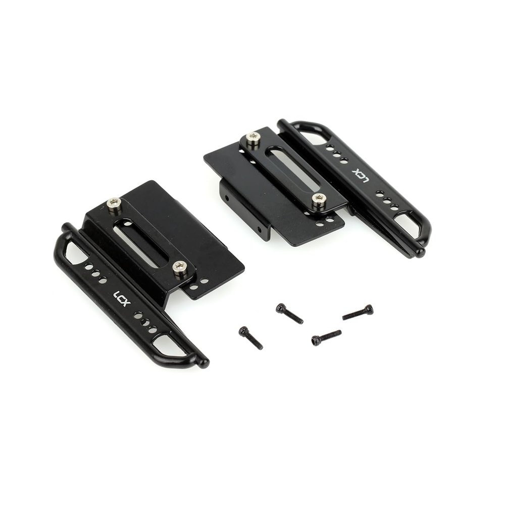 LCX Racing 1/24th RC Crawler Car Aluminum Rail Steel Side Step Running Board Rock Slider for Axial SCX24 AXI00002, Upgrades Parts Accessories