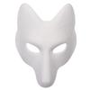 ABOOFAN White Fox Mask 11.4X7.1 Inch Diy Blank Pu Leather Masquerade Party Mask for Women Halloween Costume Cosplay Accessory view 1