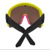 Spy Optic Monolith 5050, Cylindrical Shield Semi-rimless Sunglasses, Color and Contrast Enhancing Lenses, Matte Neon Yellow - Happy Bronze Purple Spectra Mirror Lenses view 4