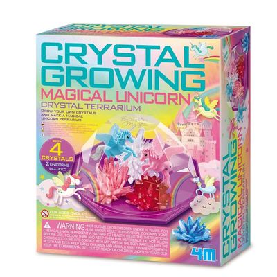 4M Crystal Growing Unicorn Land Terrarium, Science and Activity Kits for Kids Ages 5+