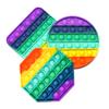 Fidget Sensory Toy Its Pushit Pop Bubble - Rainbow Games, Stress Toys, 3 Packs for Children and Adults Fidget Stress Relief - 3 Shapes Fidget It - Circle Square Octagon view 1