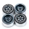 4Pcs CNC Aluminum Beadlock Wheel Rims Set for 1/24 Axial SCX24 90081 RC Crawler (Titanium) view 4