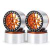 4PCS 2.2 Inch Metal Wheel Rim Beadlock Wheel Hub for 1:10 RC Rock Crawler Axial SCX10 RR10 Wraith 90056 (Orange) view 1