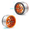 4PCS 2.2 Inch Metal Wheel Rim Beadlock Wheel Hub for 1:10 RC Rock Crawler Axial SCX10 RR10 Wraith 90056 (Orange) view 2