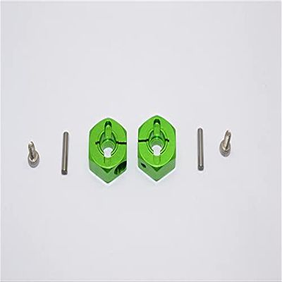 Aluminum Rear Wheel Hex Adapter for 1/10 Tamiya DT-03-2Pcs Set Green