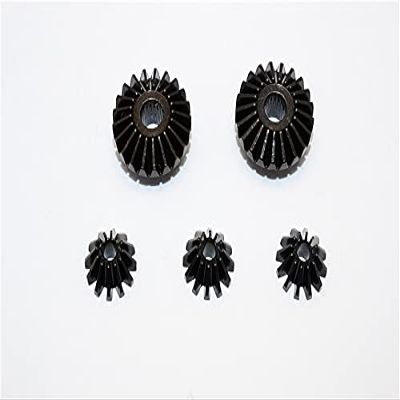 Steel Front Bevel Differential Gear for 1/10 Tamiya CC01-5Pcs Set Black