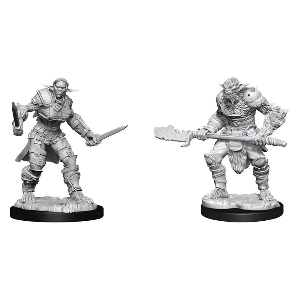 Bugbear Barbarian and Rogue Nozurs Marvelous Miniatures D&D Unpainted Miniatures WizKids